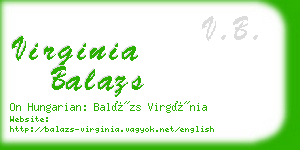 virginia balazs business card